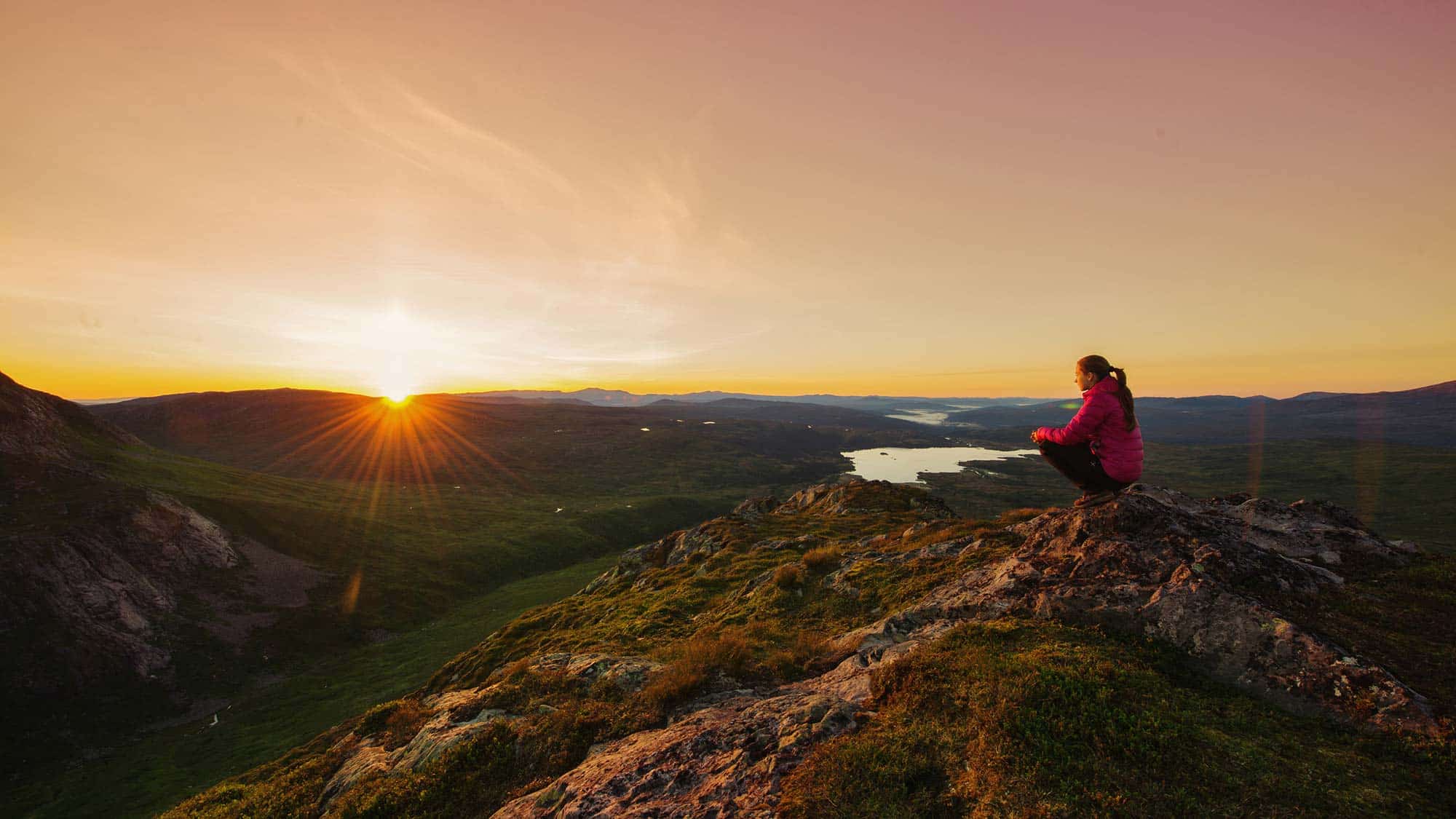 Utsikt fra toppen av fjellet